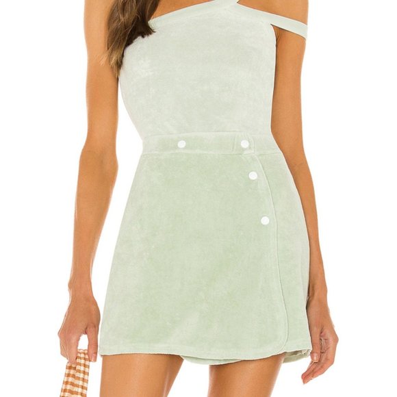Dannijo Terry Wrap Skirt in Canary Green size XS NWT - Picture 4 of 11